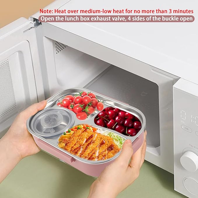 1200ml & 1500ml Lunch Box Food Lunch Containers with Spoon Chopsticks & Soup Bowl Adult Kids Bento Lunch Box with Tableware Removable Liner, for School Office Picnic