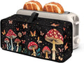 Toaster Cover 2 Slice Butterfly Mushroom 2 Slice Slim Toaster Cover, Heat- Resistant Water Resistant Folding Small Appliance Covers for Women