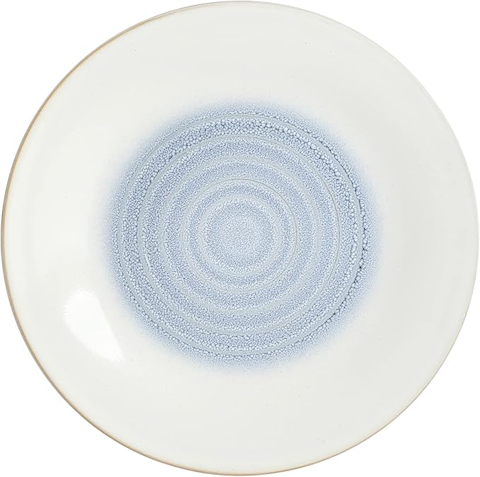 Gibson Elite Spiral Reactive Embossed Dinnerware Set - Blue, Service for Four (16pcs)