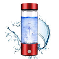 420ml Hydrogen Water Bottle Portable Hydrogen Water Ionizer Machine USB Rechargeable Hydrogen Water Generator,Hydrogen Rich Water Glass Health Cup for Home Travel, Regular Model, Red