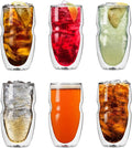 Ozeri Serafino Double Wall Insulated Iced Tea and Coffee Glasses, 16-Ounce, Set of 6