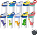 Sublimation Tumbler,10 PACK 12oz Stainless Steel Sublimation Sippy Cup,Double Wall Insulated Tumbler with Handle,Spill Proof lid,Silicone Bottoms,for Water,Drinks(10, 12OZ)