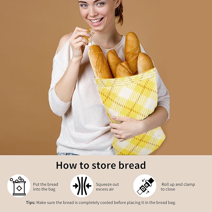 Beeswax Bread Bags for Homemade Bread,Reusable Beeswax Bags for Sourdough,Cotton Linen Food Storage Bag to Keep Fresh - Extra Large 2 Pack