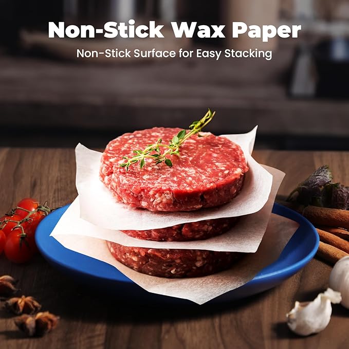 Fit Meal Prep [500 Pack] 8 x 10.75" Wax Paper Sheets for Food, Interfolded Precut Deli Pop Up Grease-Proof Sandwich Paper Wraps, Waterproof for Lunch, Food Basket, Microwave Cover, BBQ
