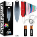 Zulay Kitchen Milk Frother Handheld Electric Whisk with AA Duracell Batteries – Durable Drink Mixer for Coffee, Lattes, Cappuccinos & More - Storm