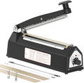 8-inch Impulse Bag Sealer, Manual Heat Sealer Machine for Plastic Bags,2 Replacement Kit Included, Black…
