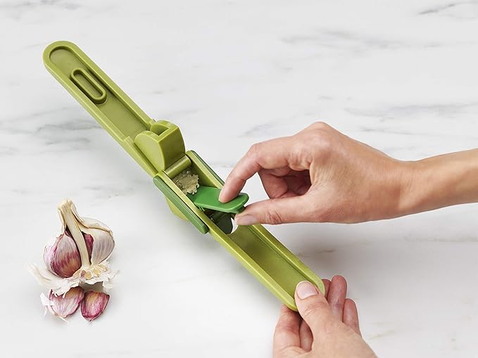 Joseph Joseph CleanForce Garlic Press & Twist Whisk 2-in-1 Collapsible Balloon and Flat Whisk Bundle
