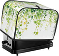 2 Slice Toaster Cover for Kitchen Watercolor Botanical Leaf Boho aterproof and Dustproof Toaster Dust Cover with Side Pockets Decorative Universal Cover for Wide Slot Toasters and Small Appliances