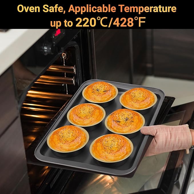 Beasea Aluminum Ramekins 200 Pack, 4" 7.3oz 215ml Disposable Baking Foil Cups Mini Ramekin Cup No Lids Cupcake Aluminum Baking Cups for Party - Black Gold