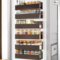 SMRCAD Magnetic Spice Rack for Refrigerator, 6pack Magnetic Shelf for Fridge Space Saving Seasoning Organizer for Kitchen storage Any Metal Surface No Drilling Needed (6pack-Bronze)