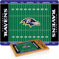 PICNIC TIME NFL Football Field Icon Glass Top Cutting Board & Knife Set, (Parawood & Bamboo)