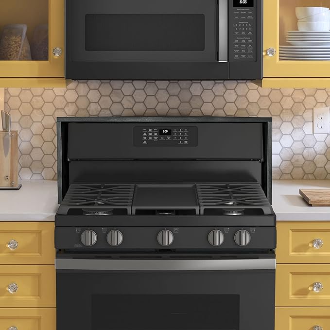 RELODECOR Over the Stove Spice Rack Shelf, Stove Top Organizer for Kitchen, 5.5 Inch Width (Ebony)