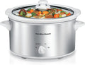 Hamilton Beach 4-Quart Slow Cooker with 3 Cooking Settings, Dishwasher-Safe Stoneware Crock & Glass Lid, Stainless Steel (33140G) | Dishwasher-Safe Stoneware Crock & Glass Lid | Stainless Steel | 33140G