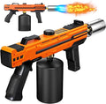Powerful Propane Torch Gun, Kitchen cooking Torch lighter with Adjustable Flame, Flame Thrower Gun Butane Torch for Searing Steak, BBQ, Campfire, Fireplace (Tank Not Included) (Orange)