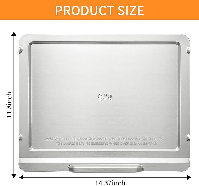 Air Fryer Accessories for Ninja Foodi XL Pro Air Fry Oven DT201 DT251, 108SH200 Crumb Tray Drip Pan Stainless Steel with 4 Reusable Oven Liners, Replacement Parts for Ninja Foodi 10-in-1 Oven