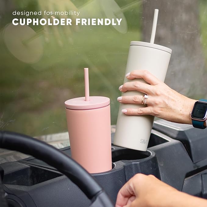 Simple Modern Classic Tumbler with Straw Lid | Insulated Iced Coffee Cup Reusable Stainless Steel Water Bottle Travel Mug | Gifts for Women Men Her Him | 24oz | Stormy Skies