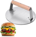 Professional-Grade 8.5-Inch Extra-Large Burger Press – Heavy Duty Stainless Steel Wooden Handle 3.65 lbs Easy to Clean for Hamburger Patties Bacon & Sandwiches Premium Grilling Tool