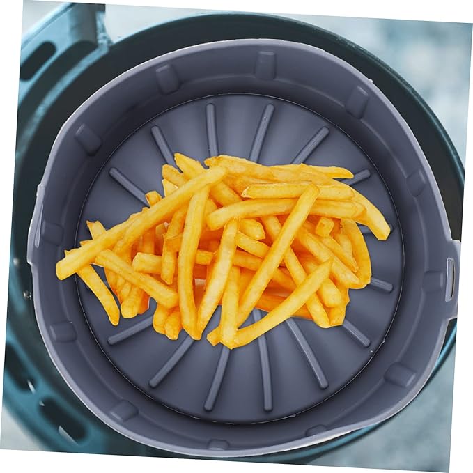 Reusable Air Fryer Basket Liner Silicone Pad for Air Fryer Accessories Oven Liner for Bottom Non-stick Easy to Clean