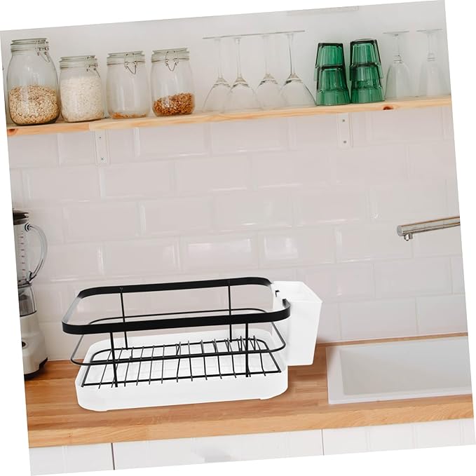 OUNONA Collapsible Dish Drying Rack Large Space-Saving Bowl Plate Rack Dish Drainer for Kitchen Counter
