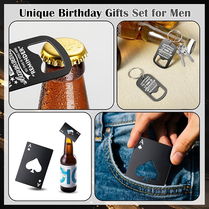 Birthday Gifts for Mens Him Who Have Everything, Fathers Day Gift, Dad Gifts, Unique Dad Gift Baskets for Men Husband Brother Boyfriend Funny Thank you Gifts Ideas Grandpa Uncle Presents Black