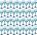 Plastic Wine Glasses, Plastic Goblets Vintage Style Cordial Unbreakable Drinking Glasses, Reusable Drinkware for Wedding Reception, Grand Event Party Supplies (48, Dusty Blue)