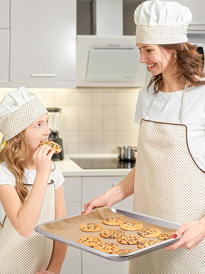 SMARTAKE 200 Pcs Parchment Paper Baking Sheets, 8x12 Inches Non-Stick Precut Baking Parchment, for Baking Grilling Steaming Bread Cup Cake Cookie and More (Unbleached)