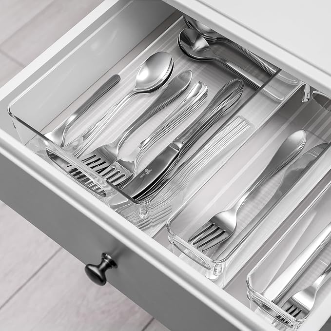 Sorbus Variety 15-Pack Clear Plastic Organizing Bins – Clear Bins for Organizing, Refrigerator Organizers, Fridge Organizer, Pantry Storage, Kitchen Organizer, and Pantry Organizers and Storage Bins