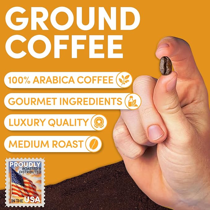 Southern Pecan Ground Coffee | Pecan Flavored Coffee Medium Roast | Rich Nutty Gourmet Flavored | Specialty Grade | 12 oz