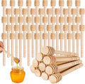 100Pcs 4inch Honey Dipper Sticks - Wooden Honey Dipper, 4 Inch Mini Honeycomb Stick, Honey Stirrer Stick for Honey Jar Dispense Drizzle Honey and Wedding Party Present