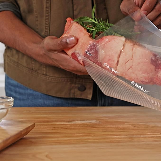 FoodSaver Heavy Duty Quart Vacuum Seal Bags,with 30% Extra Thickness,Compatible with All FoodSaver Appliances,44 Count (Pack of 6)