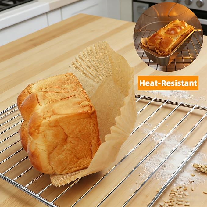 Loaf Pan Liners,160pcs Bread Pan Liners for Baking 9x5inch,Loaf Pans Parchment Liners,Non-Stick Disposable Parchment Paper for Loaf Pans