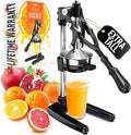 Zulay Kitchen Extra Tall Cast Iron Juicer - Fits Any Glass, Heavy Duty Manual Citrus Juicer with Detachable Strainers for Easy Cleaning, Perfect for Bartenders, Juice Lovers & Health Enthusiasts