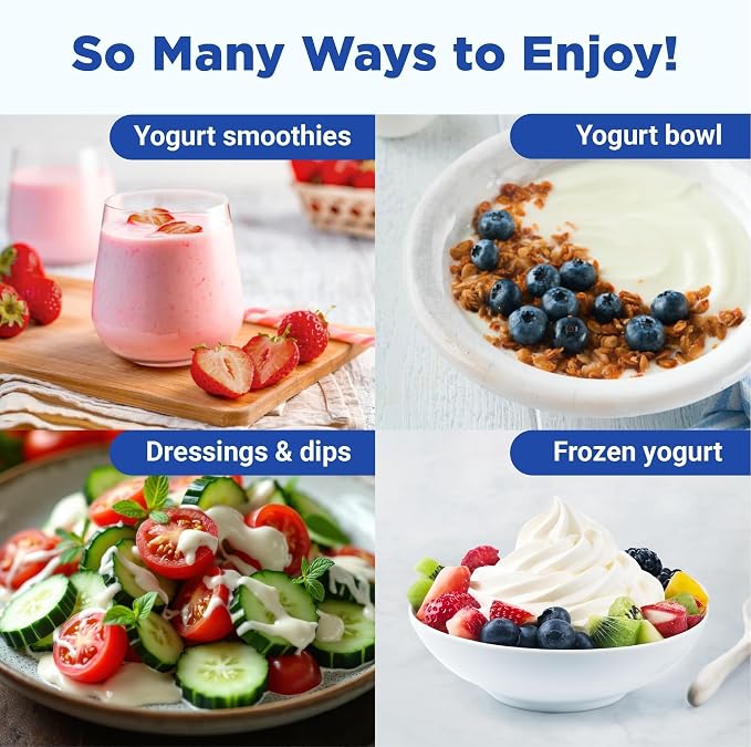 Ultimate Probiotic Yogurt Maker with Adjustable Time & Temperature Control, Make Trillions of Probiotics for Better Gut Health, Two 1-Quart Containers for Larger Batches, UNLIMITED LIFETIME WARRANTY
