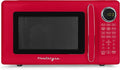 Nostalgia Modern Retro Compact Countertop Microwave Oven - 0.7 Cu. Ft. - 700-Watts with LED Digital Display - Child Lock - Easy Clean Interior - Red