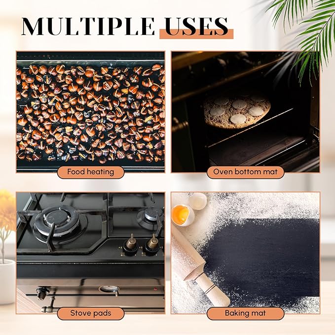 Oven Liners for Bottom of Oven 16” x 240” Large Oven Mats Roll Heat Resistant Food Grade Non Stick Reusable Liner for Electric, Gas, Convection, Microwave Ovens