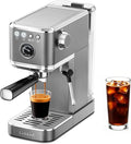 CHULUX Elite Espresso Machine with Milk Frother, Compact Hot and Ice Expresso Coffee Maker for Cappuccino, Latte and Americano, 20 Bar Italian High Pressure Pump, Metallic Gray