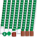 Amyhill 100 Pcs Plastic Spice Bottles Spice Jars with Green Cap Seasoning Jars Shaker 2 Oz/ 60ml Clear Bottle Containers with Shaker Lids for Storing for Spices, Herbs, Powders, Glitters Supplies
