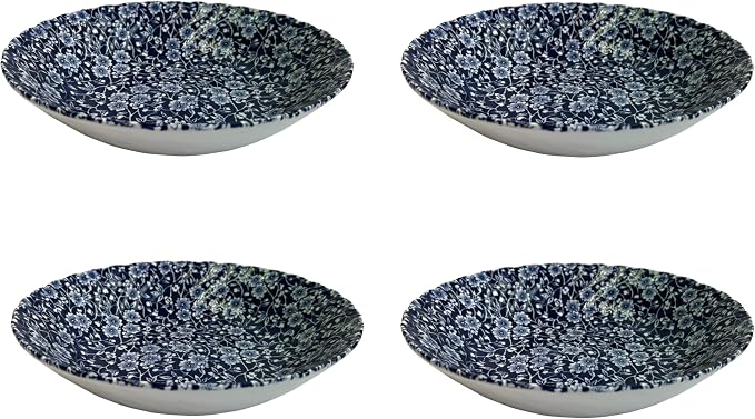 Churchill Royal Wessex Victorian Calico 4 Piece 9" Scallop Bowl Dinnerware Set, Made In England