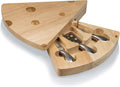PICNIC TIME Swiss Cheese Board & Knife Set, Novelty Charcuterie Board Set with Cheese Knifes, Cheese Boards Charcuterie Boards, Serving Platter, (Parawood)