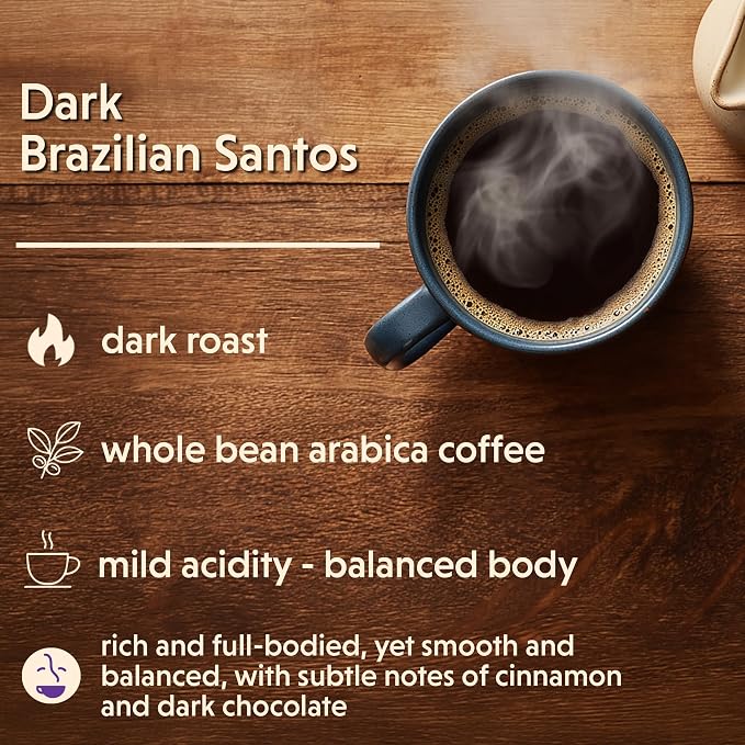 Coffee Bean Direct Dark Costa Rican Tarrazu, Whole Bean Coffee, Single Origin Arabica Coffee, Dark Roast, 2.5 Pound Bag (Pack of 1)