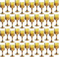Plastic Wine Glasses, Plastic Goblets Vintage Style Cordial Unbreakable Drinking Glasses, Reusable Drinkware for Wedding Reception, Grand Event Party Supplies (48, Amber)