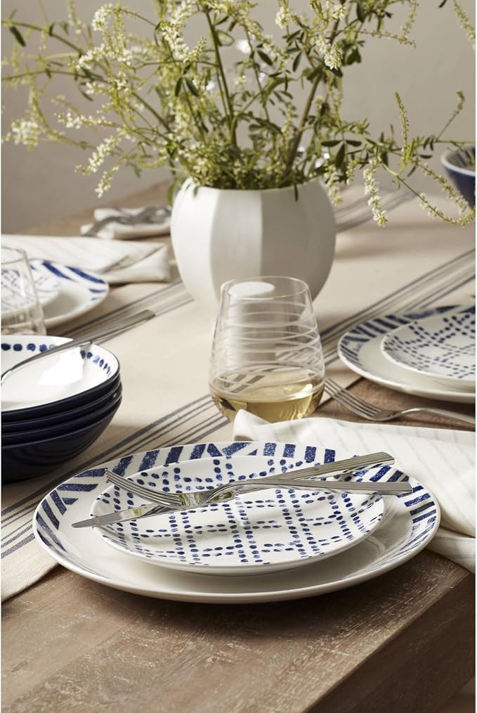 Oneida Harbour Piece Dinnerware Set, 12 Count, White, Back To College, Dorm Essentials
