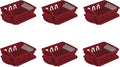 Sterilite 2 Piece Sink Set, With Drainboard for Drying, Holds Clean Dishes in the Kitchen such as Plates, Cups, Bowls, and Silverware, Red, 6-Pack