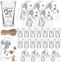 Pickmesh 50 Sets Halloween Boo Baby Shower Shot Glasses Guests Include Acrylic Clear Shot Glasses Thank You Cards Organza Bags Babies Shower Gifts Halloween g Gender Reveal Party Supplies