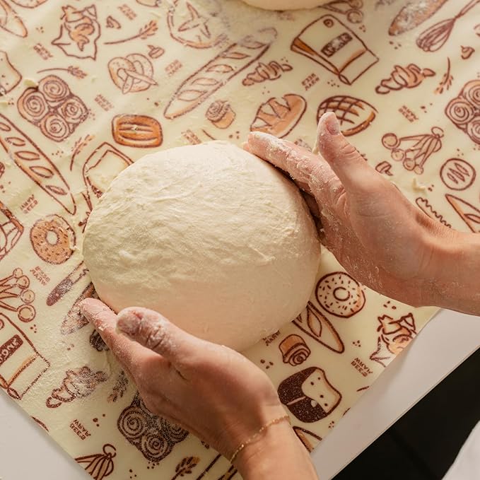 Bee's Wrap Beeswax Wraps for Bread - Beeswax Bread Wrap for Sourdough & Bread Storage - Plastic Free Made in USA Reusable Natural Food Wrap - Bakery Lane