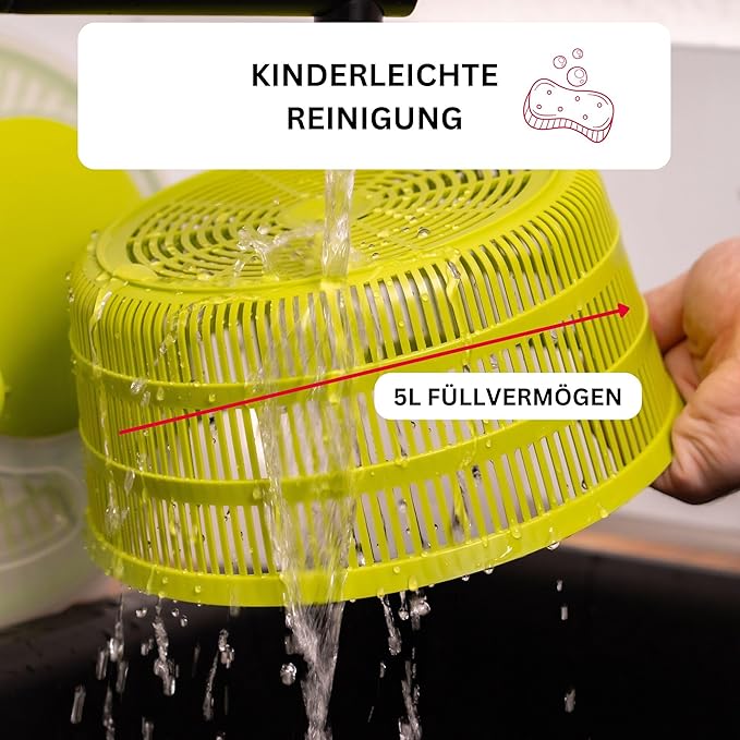 Westmark Germany Vegetable and Salad Spinner with Pouring Spout (Green/Clear)