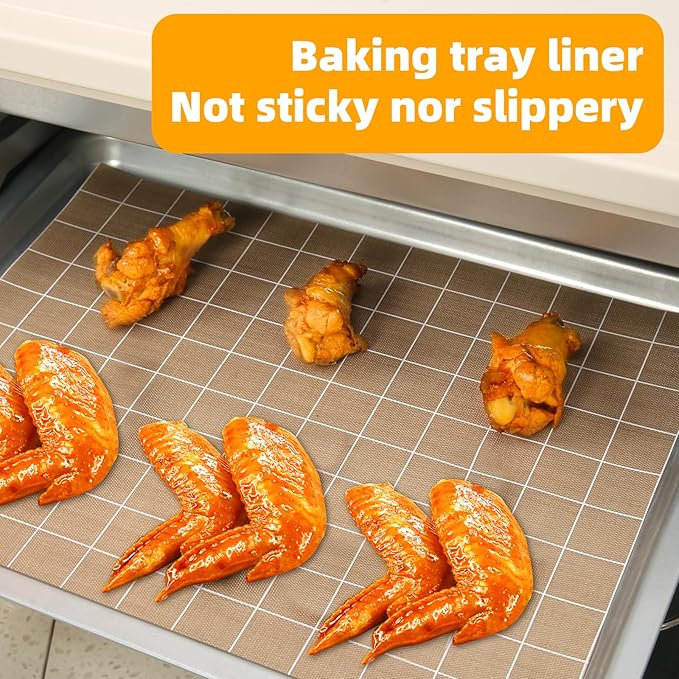 Silicone Baking Mat Roll 12IN*8FT Free Cutting, Non-Slip Pastry Mat, Non-Stick Reusable Air Fryer Liner, Oven Liners, Counter Mat, Freeze Dryer Mat, Easily Cut to Size Fit All Ovens Pans Tins Dishes