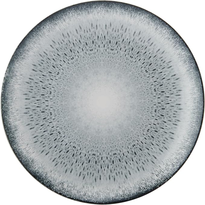 Mikasa Matteo 12 Piece Dinnerware Plate Bowl Set, Servie for 4, Gray