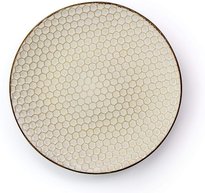 Elama HoneyIvory 16 Piece Stoneware Dinnerware Set in Ivory