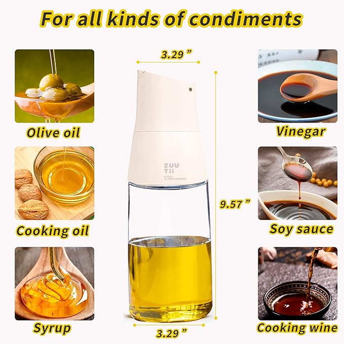 ZUUTII Olive Oil Dispenser Drip Free Spout Oil Dispenser Bottle for Kitchen Glass Oil and Vinegar Dispenser Set Olive Oil Bottle Cooking Oil Dispenser Soy Sauce Dispenser Oil Container Blue+White+Gray
